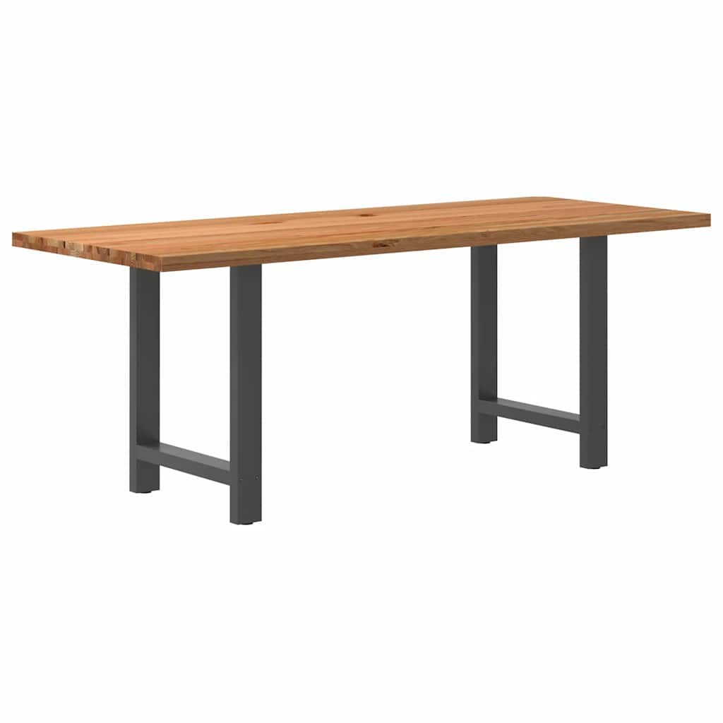 Eettafel Rechthoekig Massief Eikenhout Lichtbruin