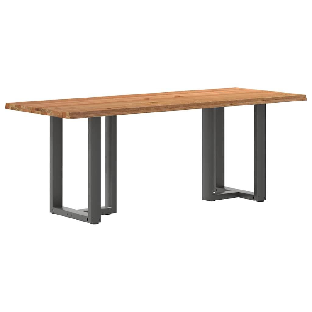 Eettafel Rechthoekig Massief Eikenhout