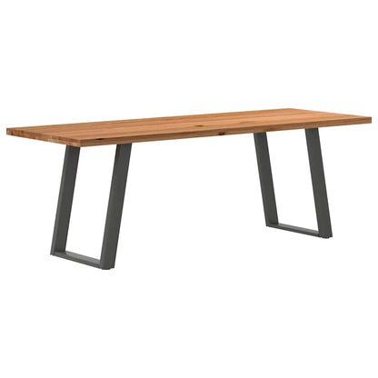 Eettafel Rechthoekig Massief Eikenhout