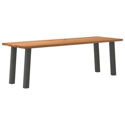 Eettafel Rechthoekig Massief Eikenhout