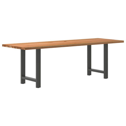 Eettafel Rechthoekig Massief Eikenhout Lichtbruin