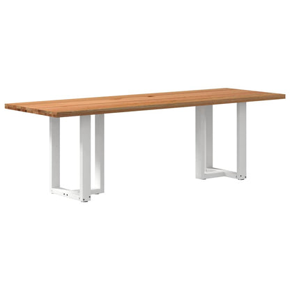 Eettafel Rechthoekig Massief Eikenhout Lichtbruin