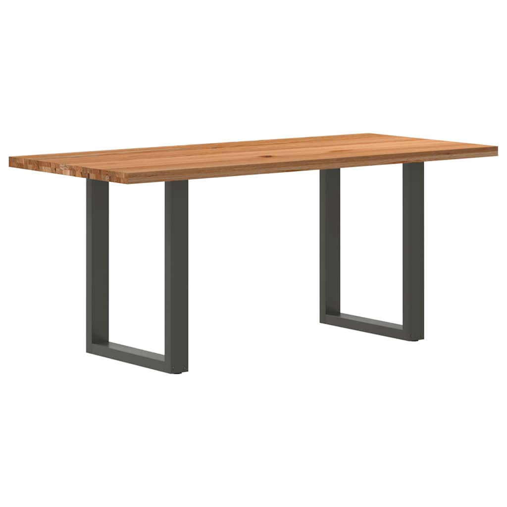 Eettafel Rechthoekig Massief Eikenhout Lichtbruin