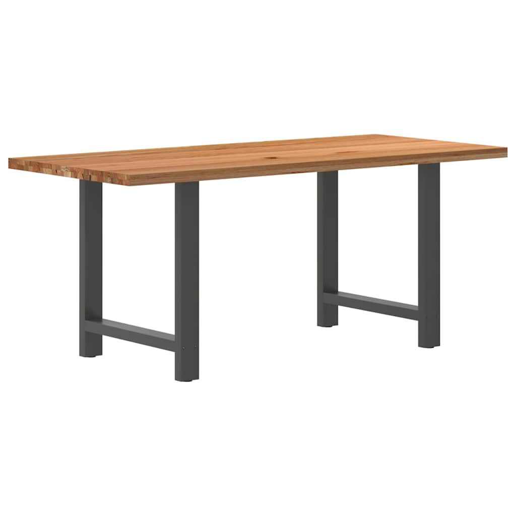 Eettafel Rechthoekig Massief Eikenhout Lichtbruin