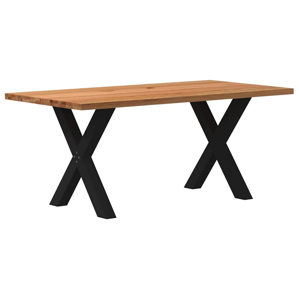 Eettafel Rechthoekig Massief Eikenhout Lichtbruin