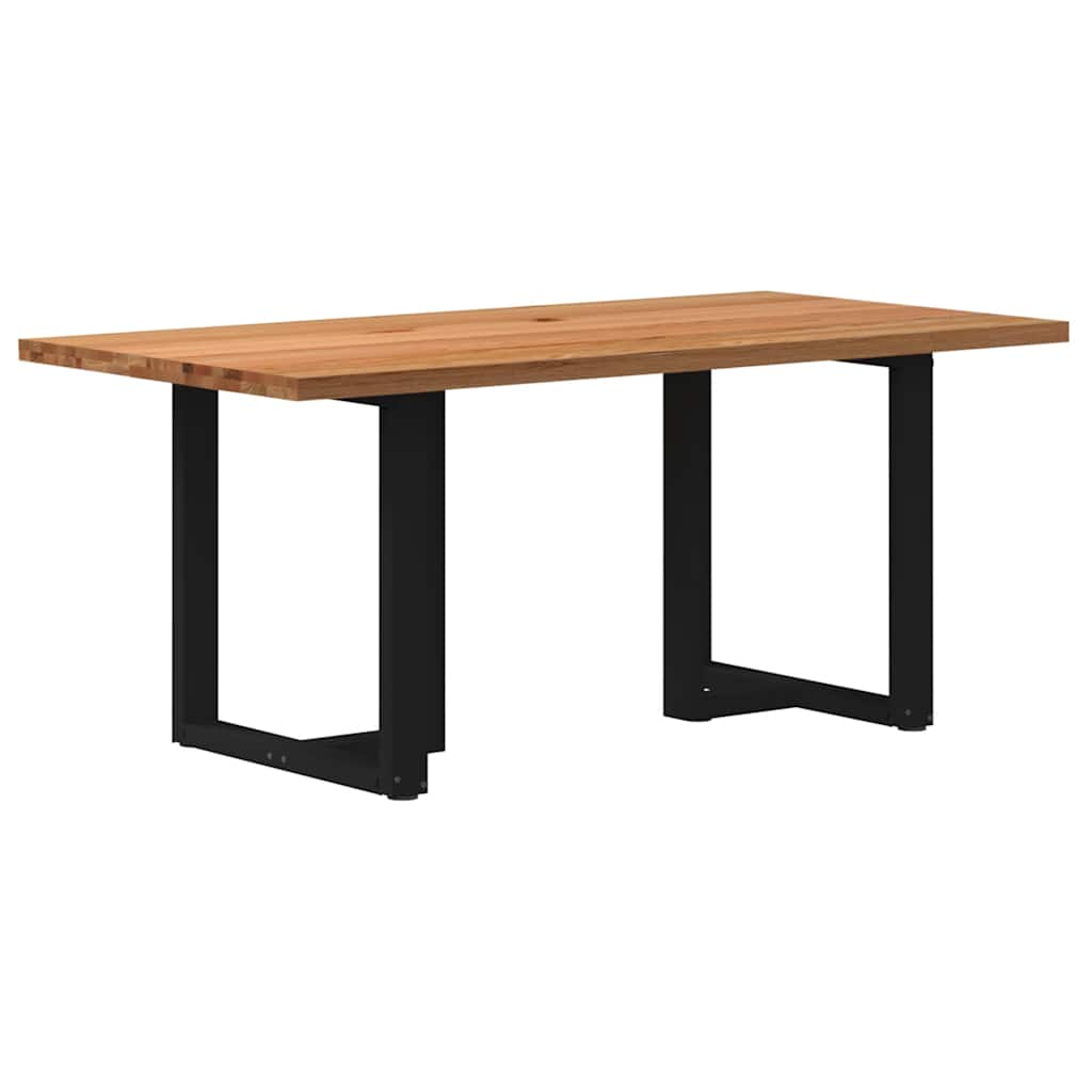 Eettafel Rechthoekig Massief Eikenhout Lichtbruin