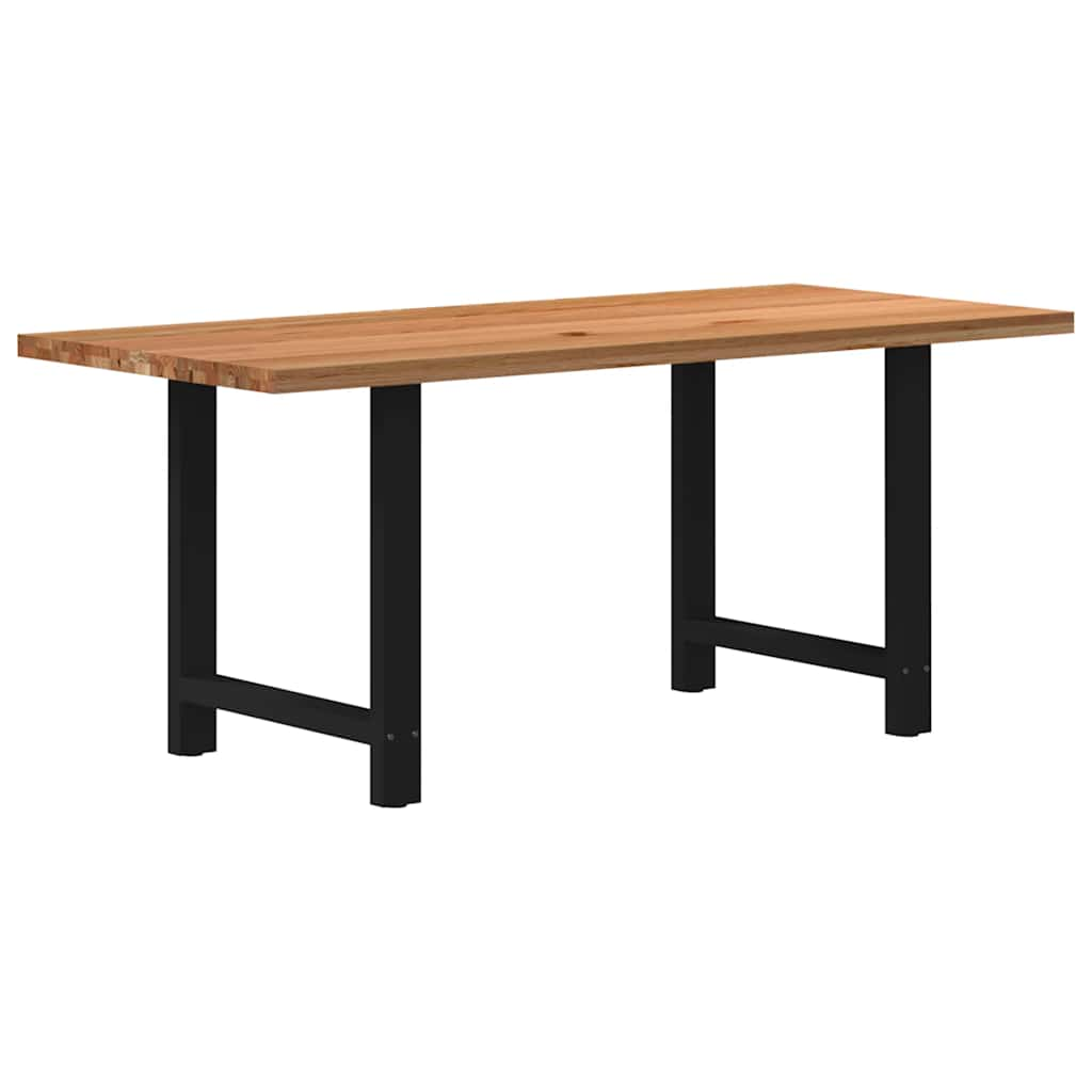 Eettafel Rechthoekig Massief Eikenhout Lichtbruin