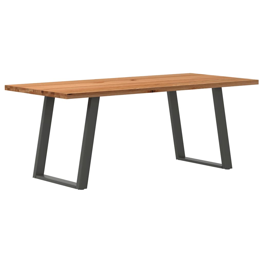 Eettafel Rechthoekig Massief Eikenhout