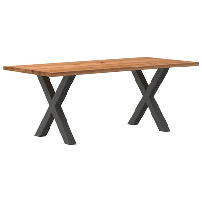 Eettafel Rechthoekig Massief Eikenhout Lichtbruin