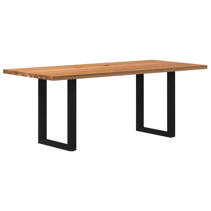 Eettafel Rechthoekig Massief Eikenhout Lichtbruin