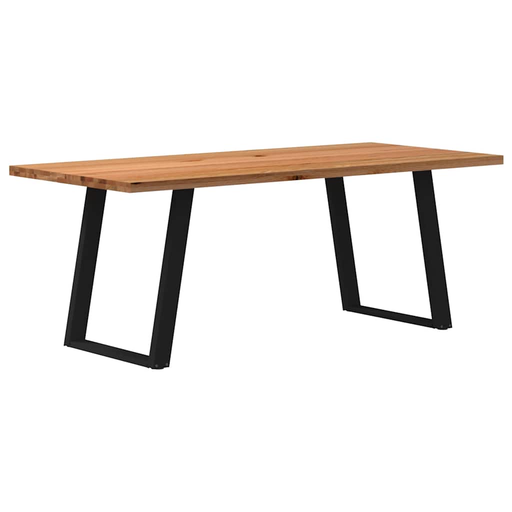Eettafel Rechthoekig Massief Eikenhout