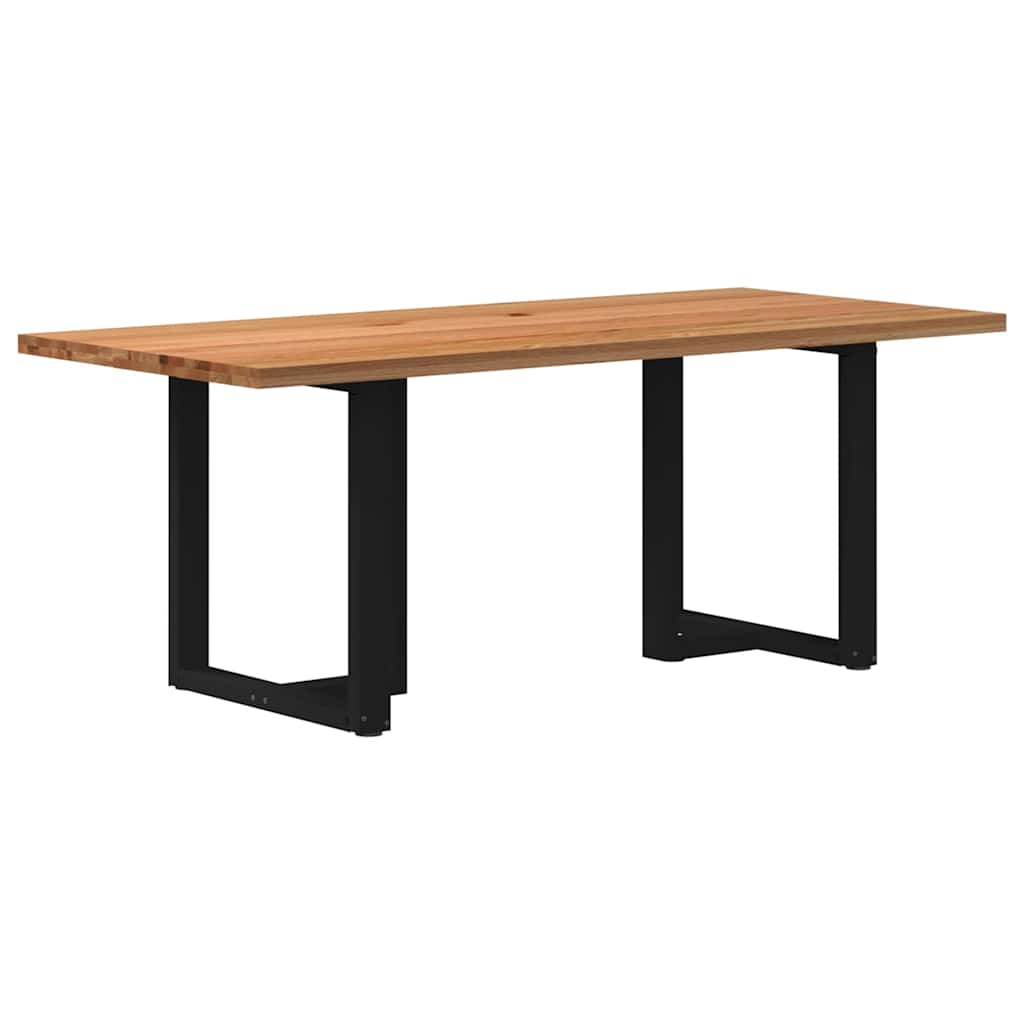 Eettafel Rechthoekig Massief Eikenhout Lichtbruin