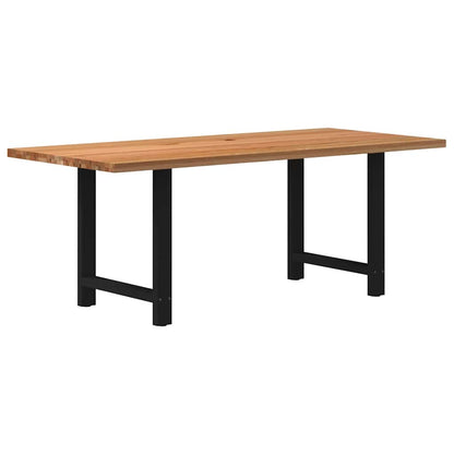 Eettafel Rechthoekig Massief Eikenhout Lichtbruin