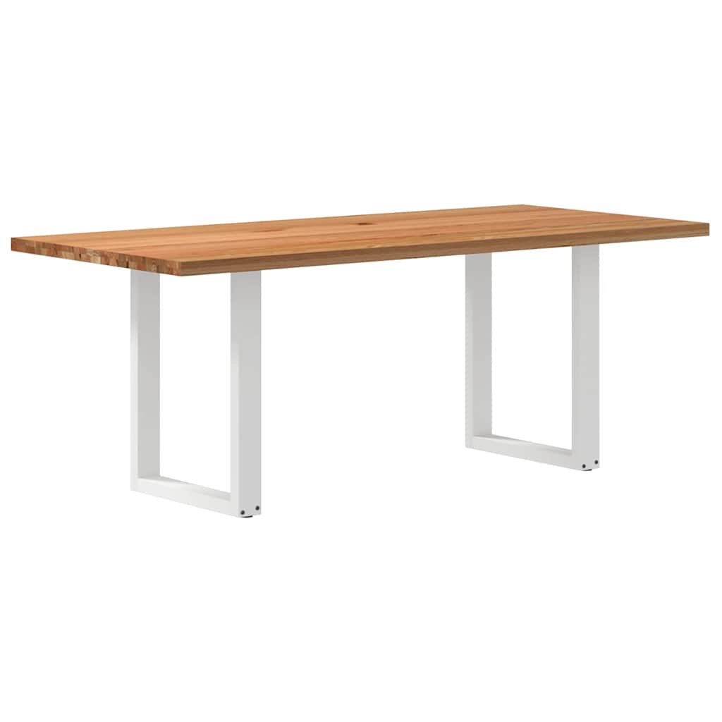 Eettafel Rechthoekig Massief Eikenhout Lichtbruin