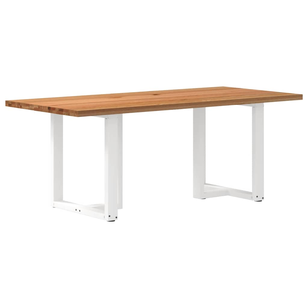 Eettafel Rechthoekig Massief Eikenhout Lichtbruin