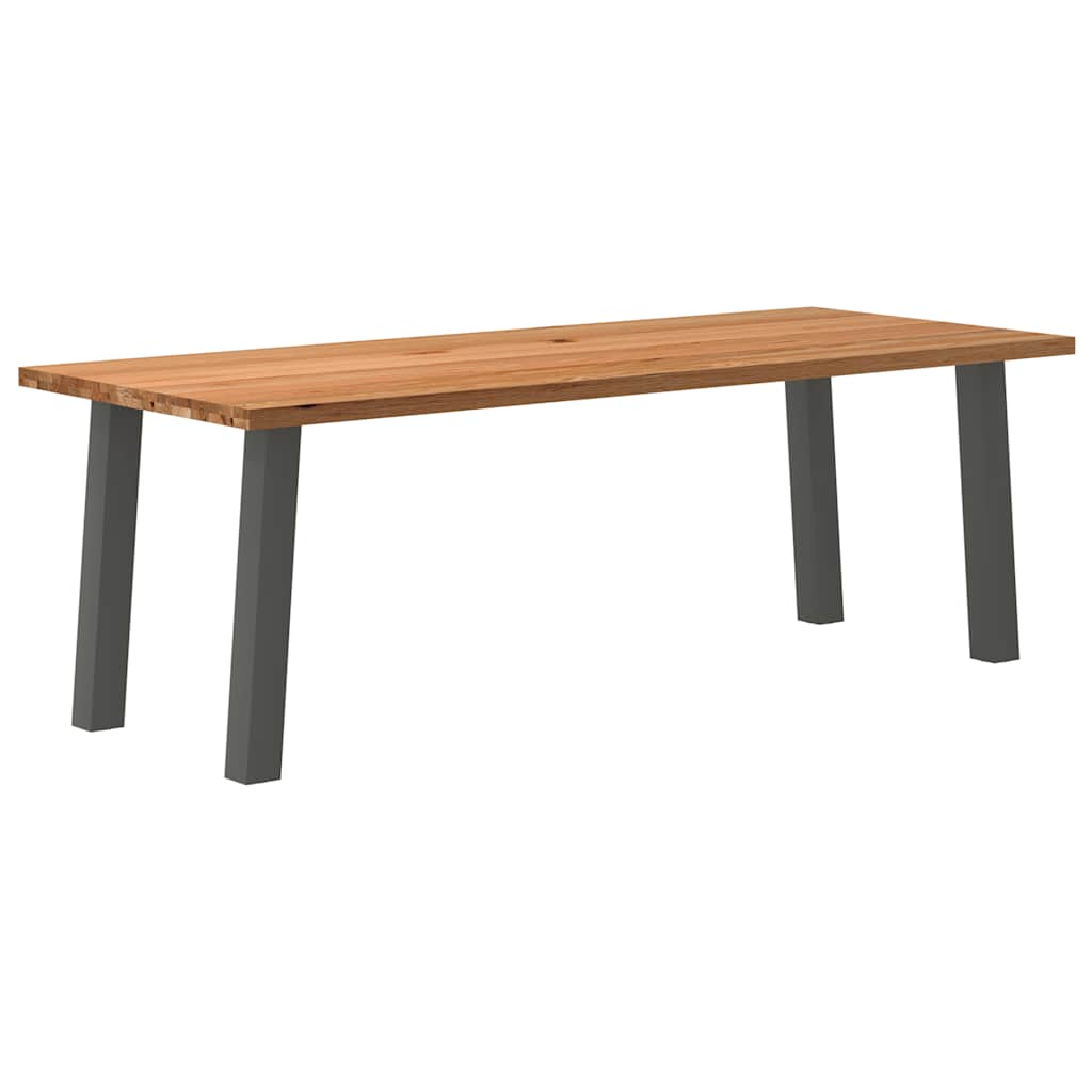 Eettafel Rechthoekig Massief Eikenhout