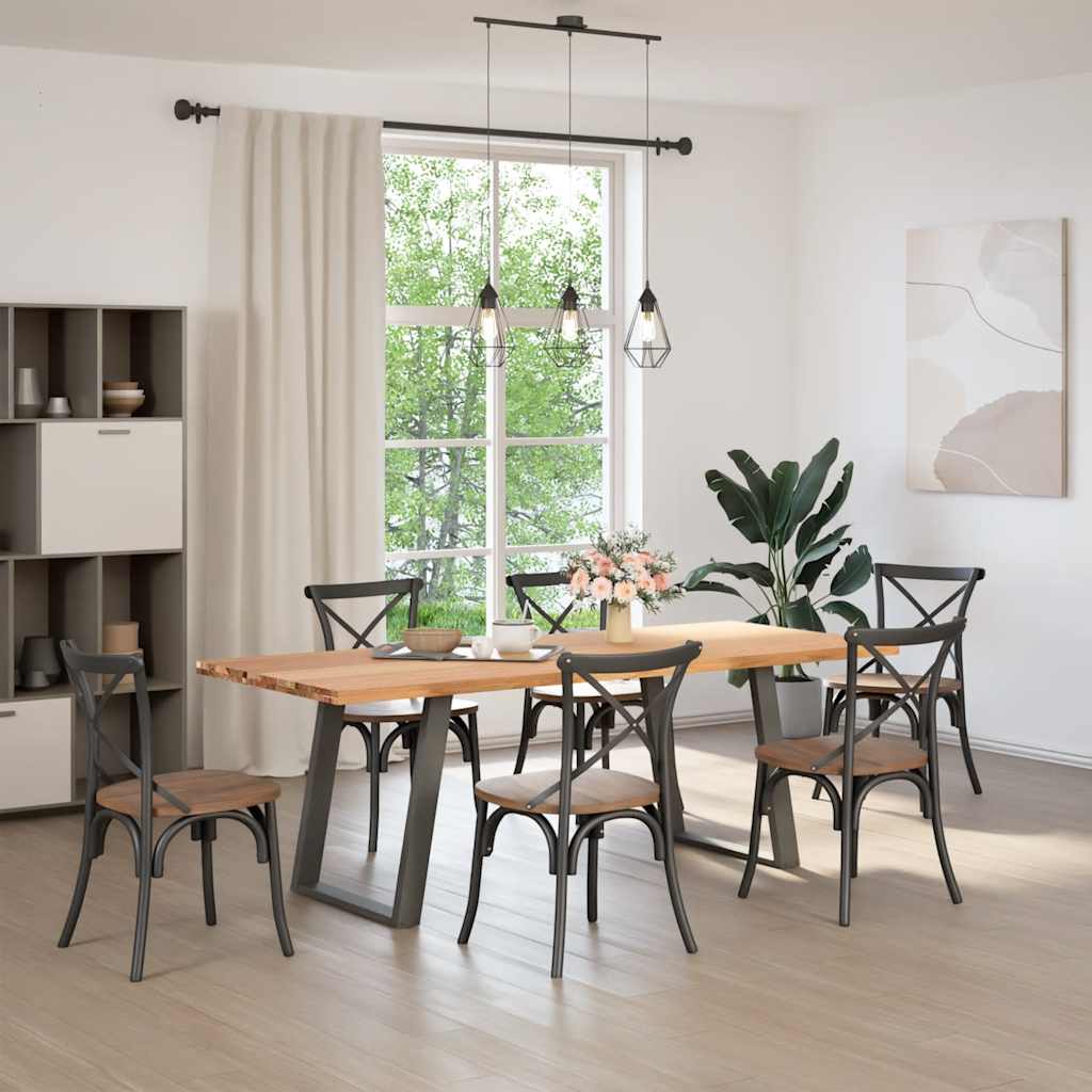Eettafel Rechthoekig Massief Eikenhout
