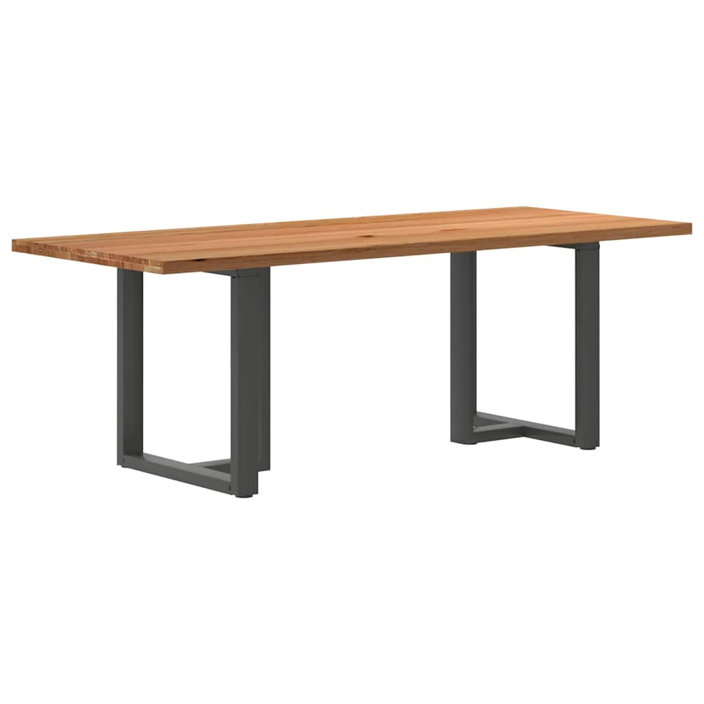 Eettafel Rechthoekig Massief Eikenhout Lichtbruin