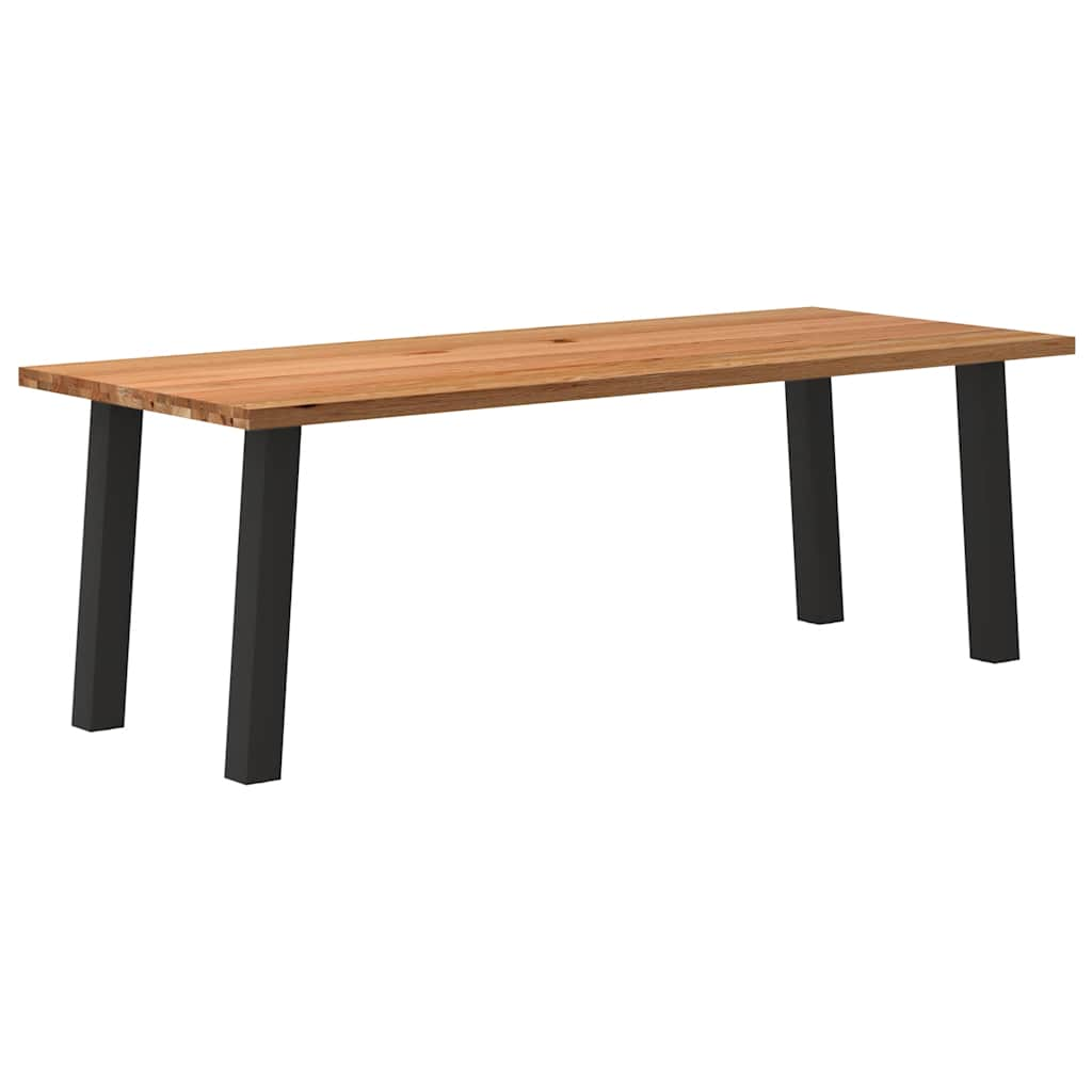 Eettafel Rechthoekig Massief Eikenhout