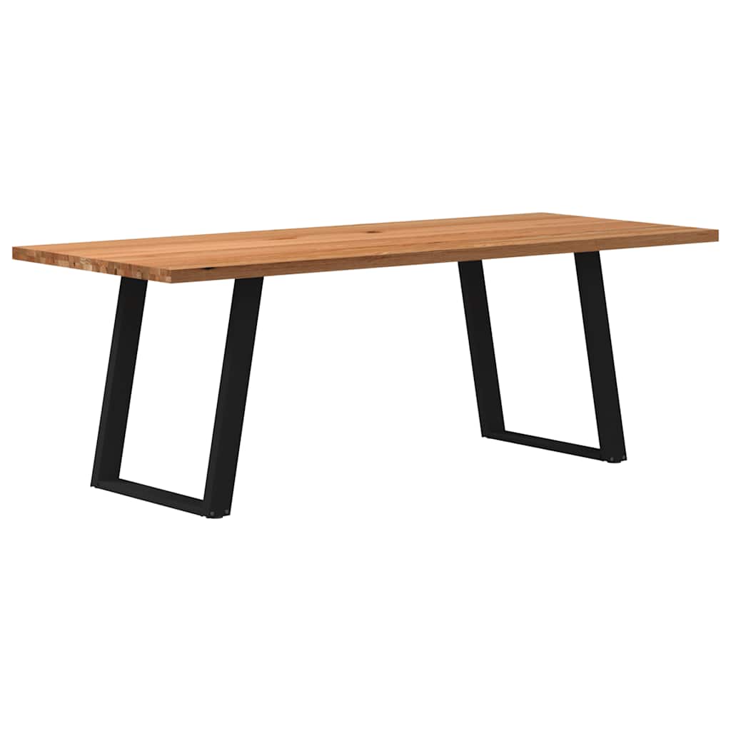 Eettafel Rechthoekig Massief Eikenhout