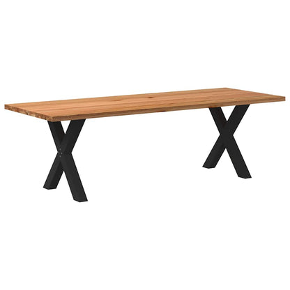 Eettafel Rechthoekig Massief Eikenhout Lichtbruin