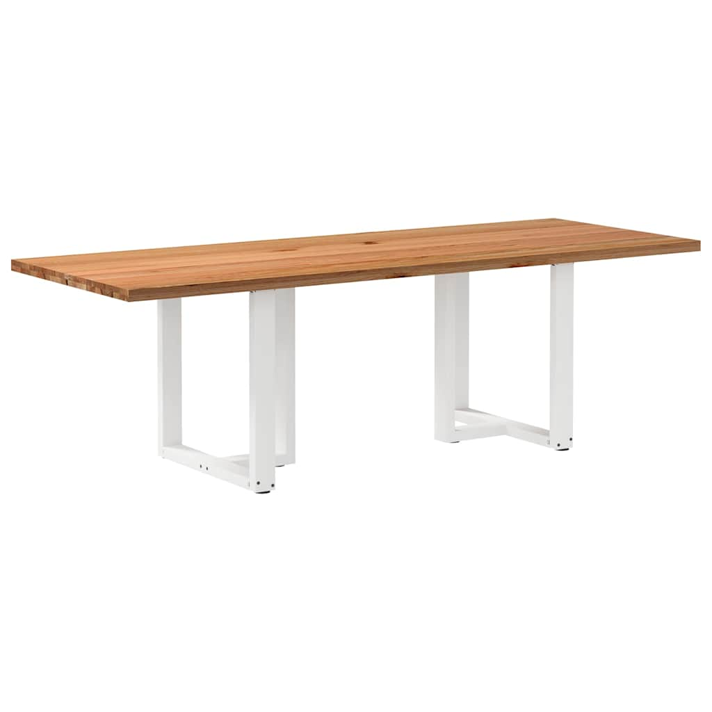 Eettafel Rechthoekig Massief Eikenhout Lichtbruin