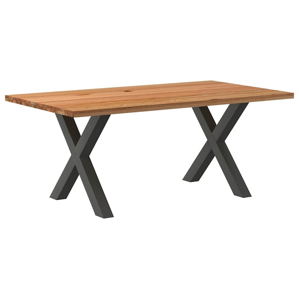 Eettafel Rechthoekig Massief Eikenhout Lichtbruin