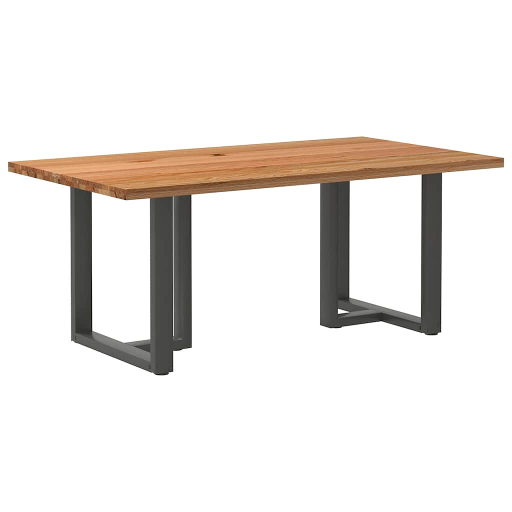 Eettafel Rechthoekig Massief Eikenhout Lichtbruin