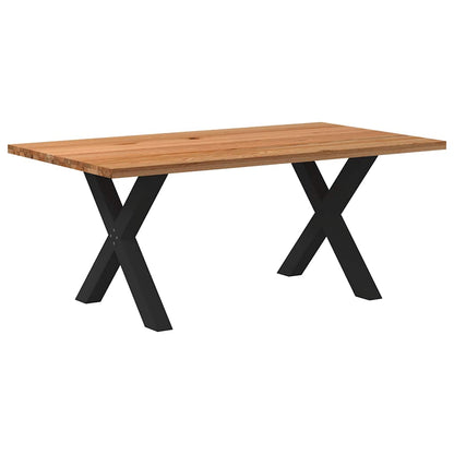 Eettafel Rechthoekig Massief Eikenhout Lichtbruin