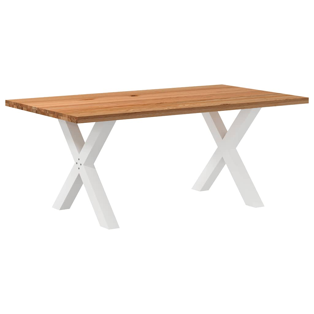 Eettafel Rechthoekig Massief Eikenhout Lichtbruin