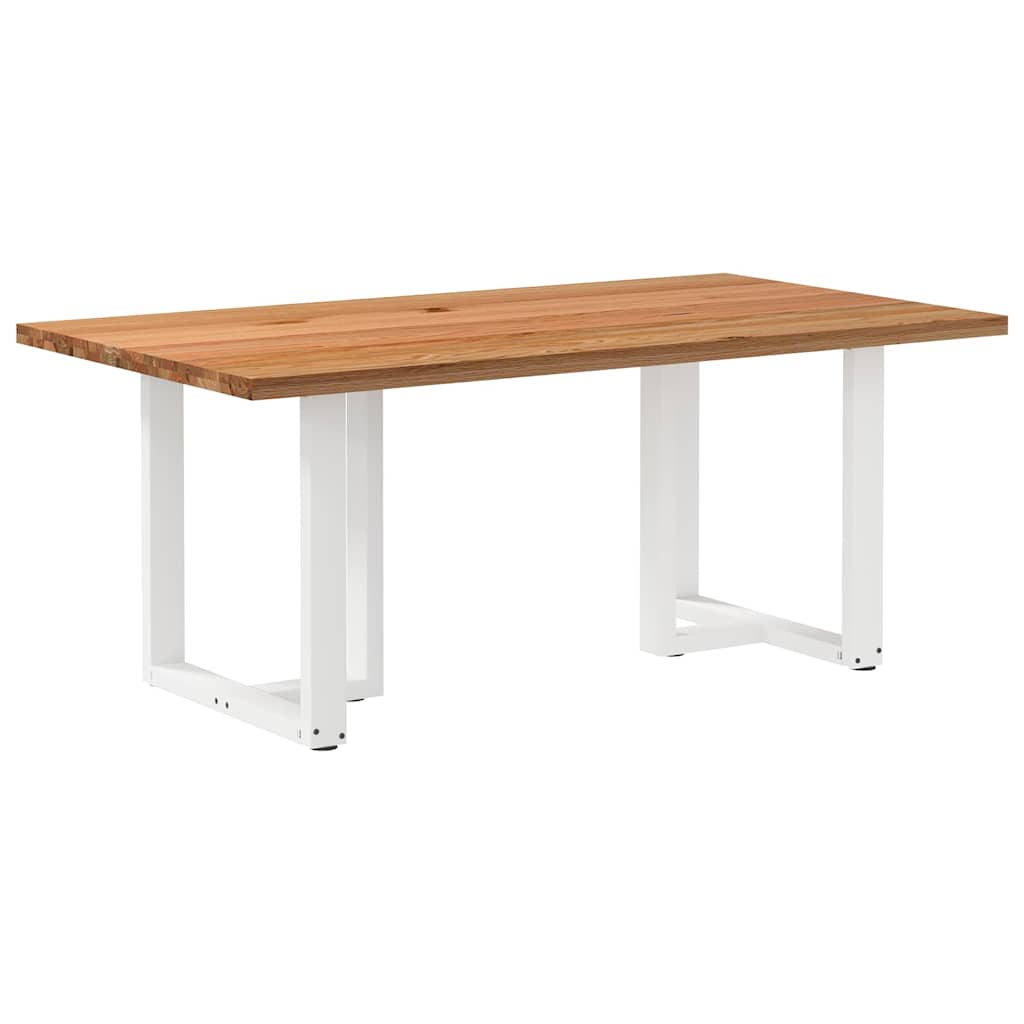 Eettafel Rechthoekig Massief Eikenhout Lichtbruin