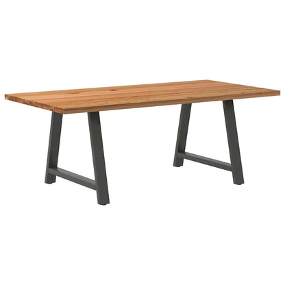 Eettafel Rechthoekig Massief Eikenhout