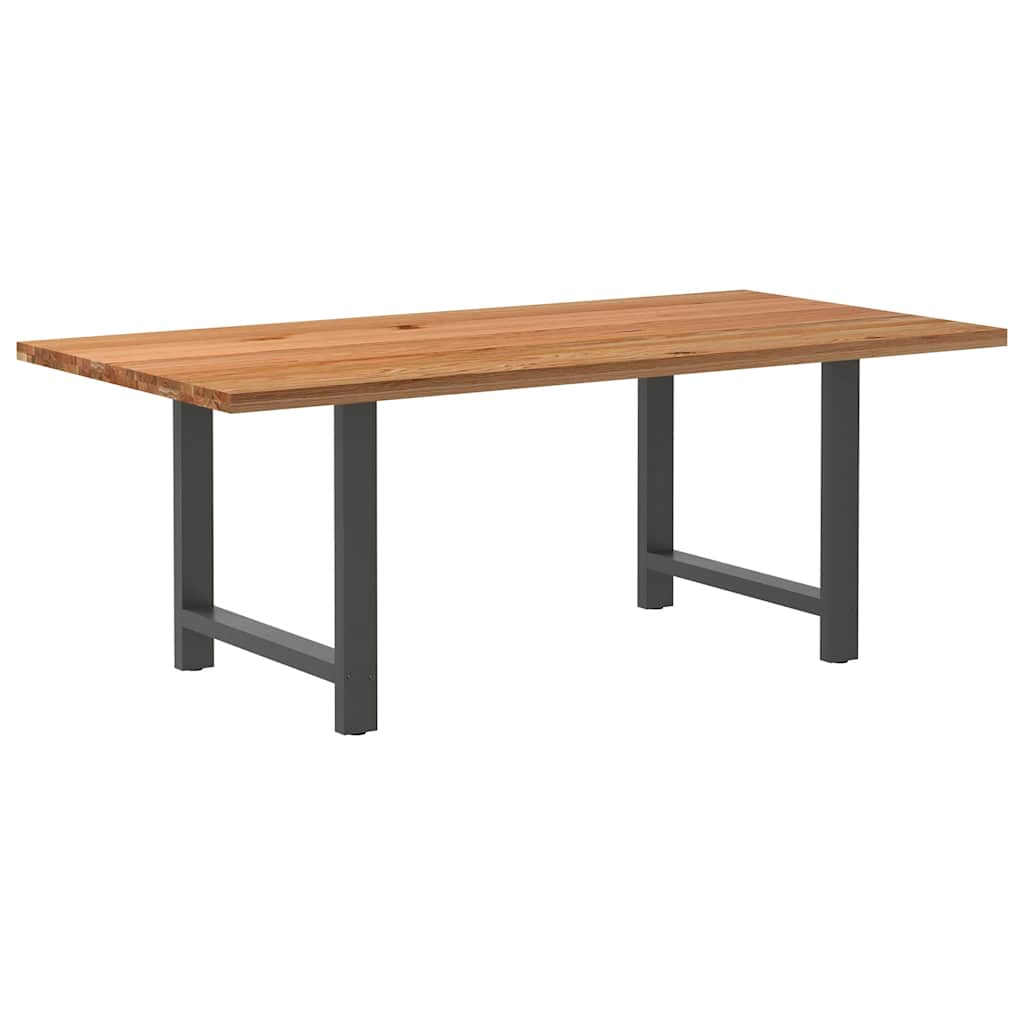 Eettafel Rechthoekig Massief Eikenhout Lichtbruin