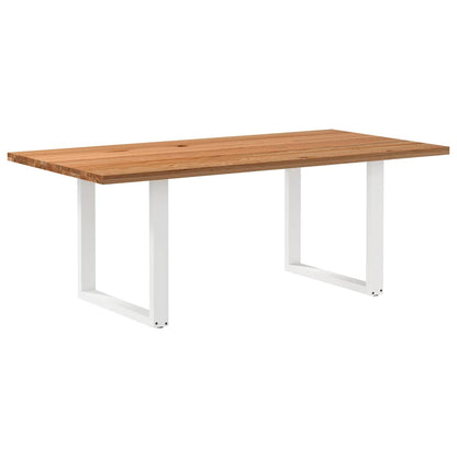 Eettafel Rechthoekig Massief Eikenhout Lichtbruin