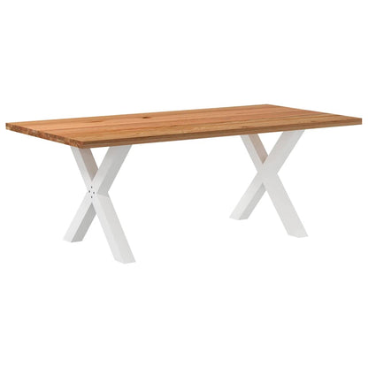 Eettafel Rechthoekig Massief Eikenhout Lichtbruin