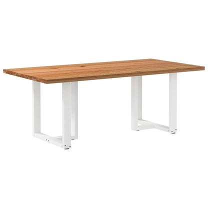 Eettafel Rechthoekig Massief Eikenhout Lichtbruin