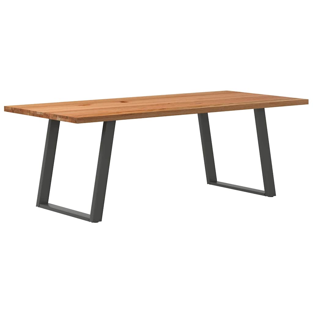 Eettafel Rechthoekig Massief Eikenhout