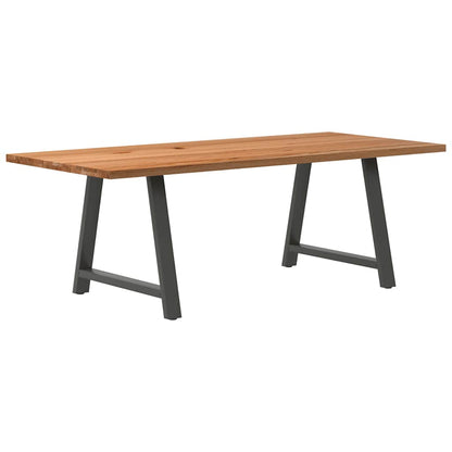 Eettafel Rechthoekig Massief Eikenhout