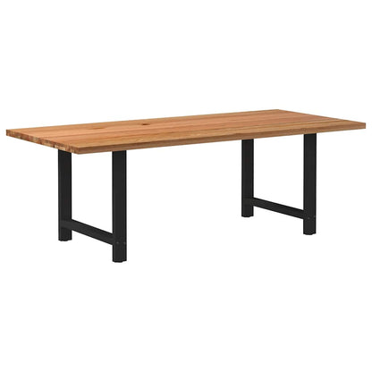 Eettafel Rechthoekig Massief Eikenhout Lichtbruin