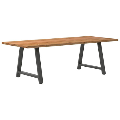 Eettafel Rechthoekig Massief Eikenhout