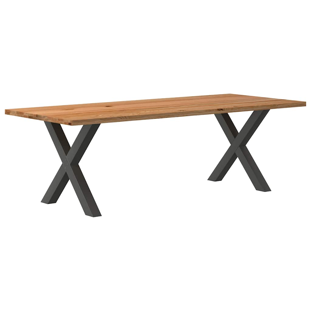 Eettafel Rechthoekig Massief Eikenhout Lichtbruin