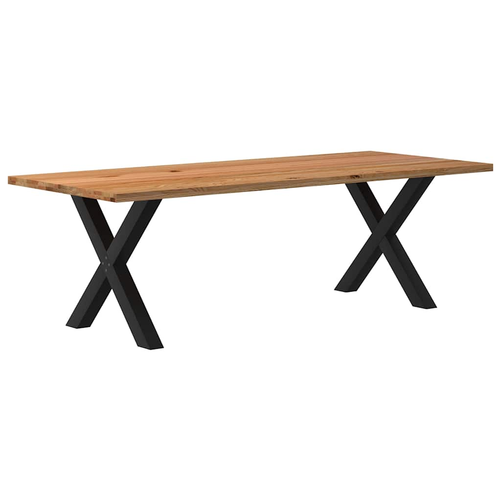 Eettafel Rechthoekig Massief Eikenhout Lichtbruin