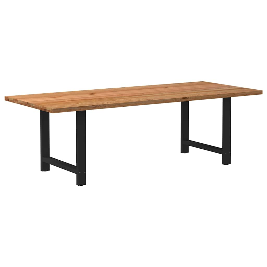 Eettafel Rechthoekig Massief Eikenhout Lichtbruin