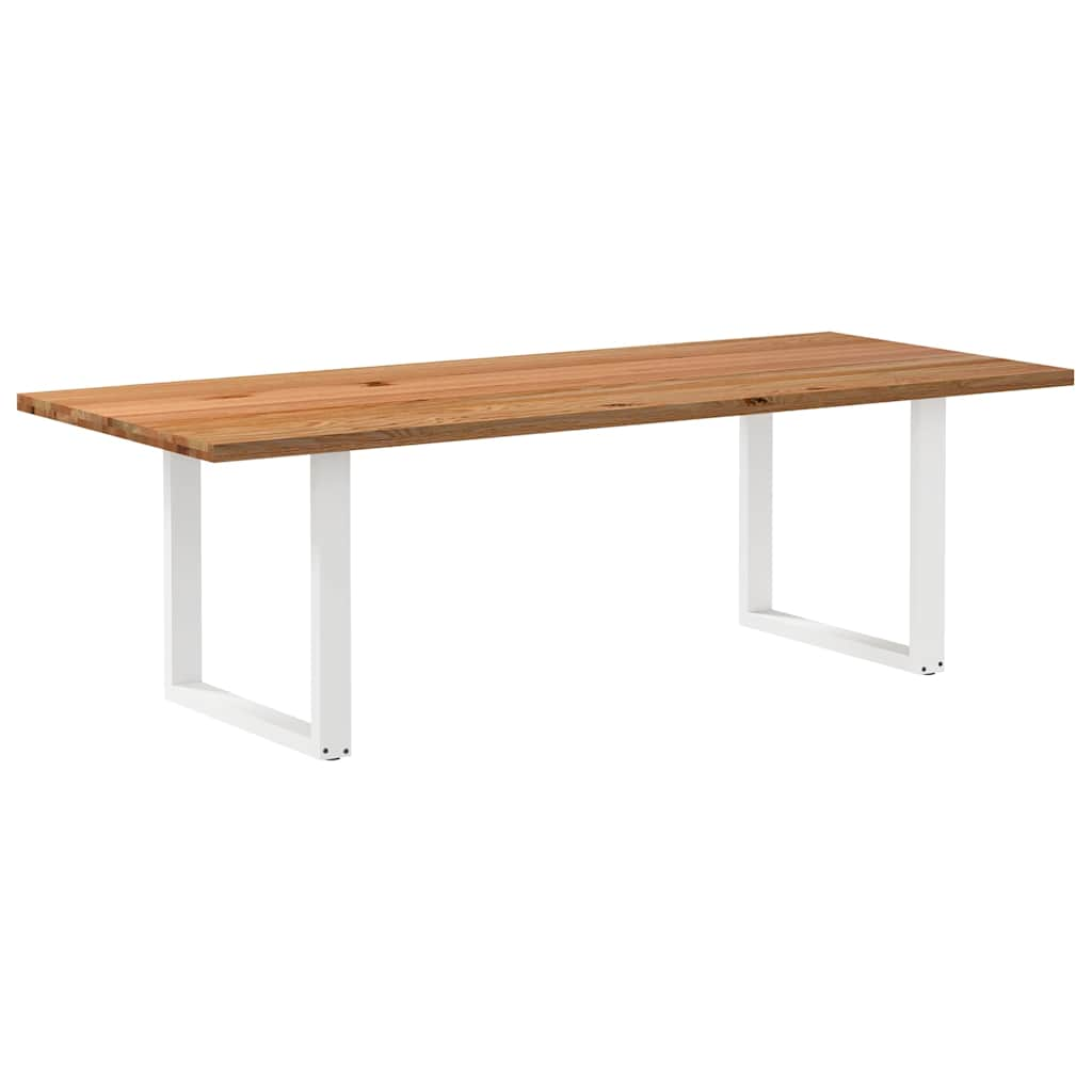 Eettafel Rechthoekig Massief Eikenhout Lichtbruin