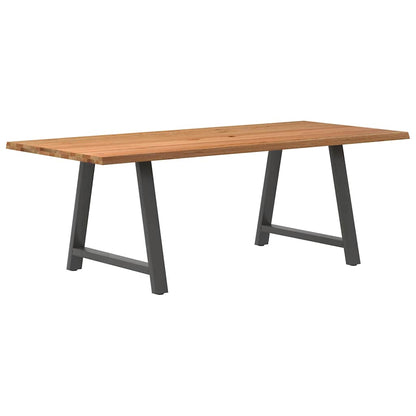 Eettafel Rechthoekig Massief Eikenhout