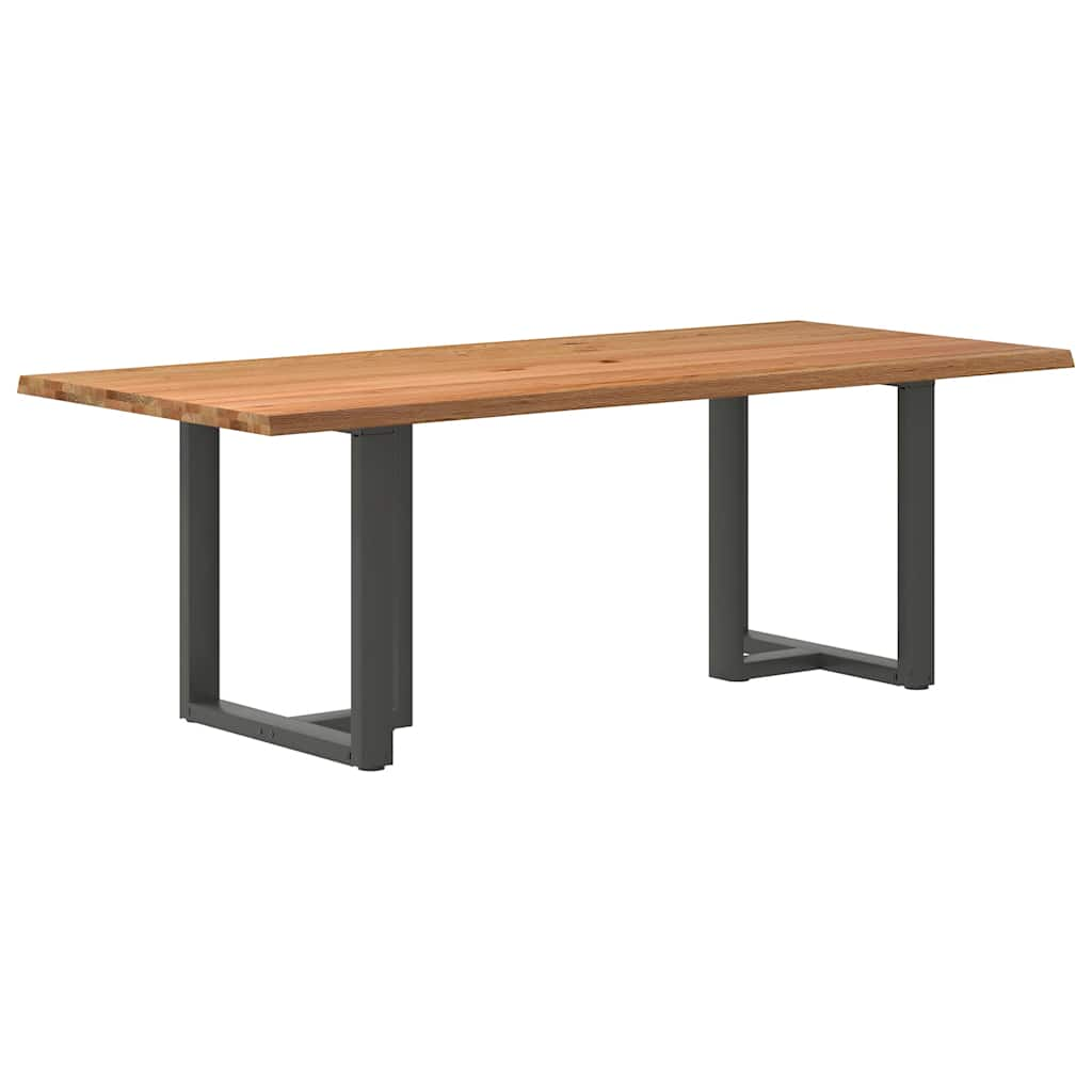 Eettafel Rechthoekig Massief Eikenhout