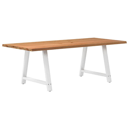 Eettafel Rechthoekig Massief Eikenhout