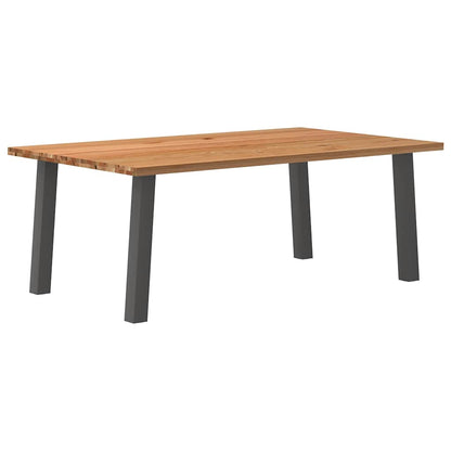 Eettafel Rechthoekig Massief Eikenhout