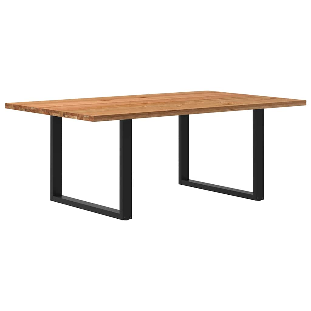 Eettafel Rechthoekig Massief Eikenhout Lichtbruin