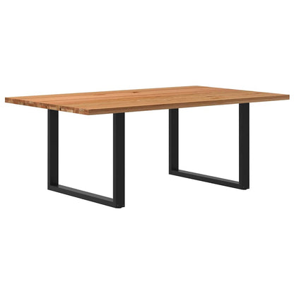 Eettafel Rechthoekig Massief Eikenhout Lichtbruin